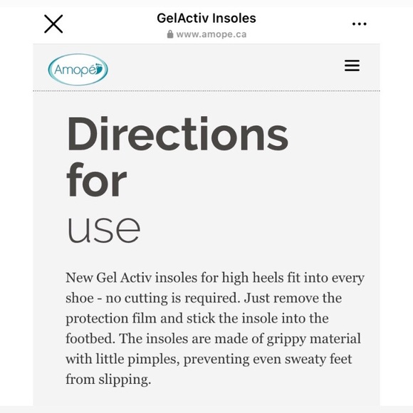 NEW Amopé Gel Activ Extreme Heels Insoles, 1 pair 🛍 Bundle Me! - Picture 7 of 9